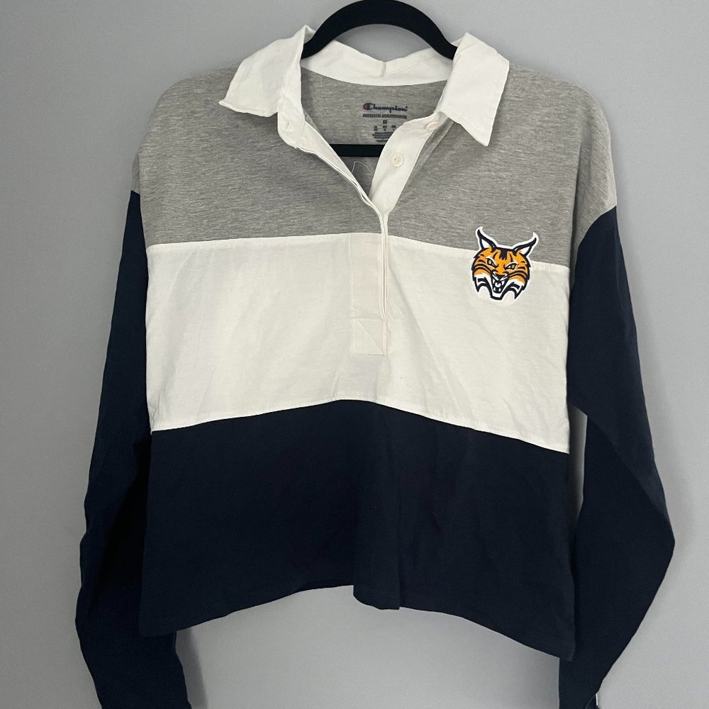 Quinnipiac Cropped Champion Polo Longsleeve